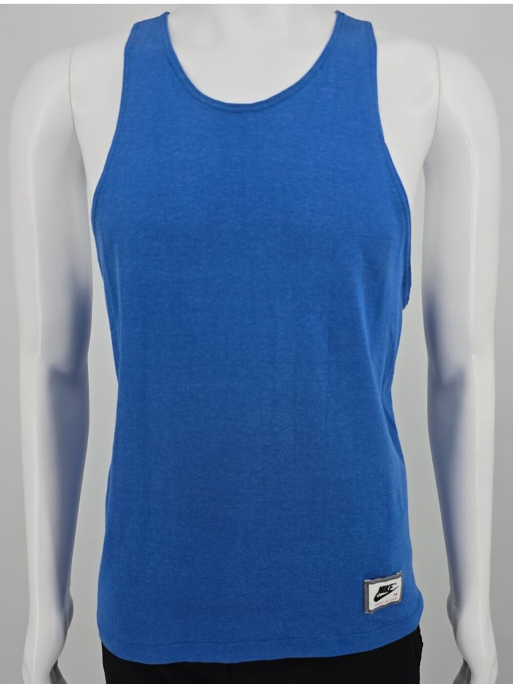 Vintage Early 1990s Nike Gray Tag Made in USA Blue Racerback Tank Top (M)